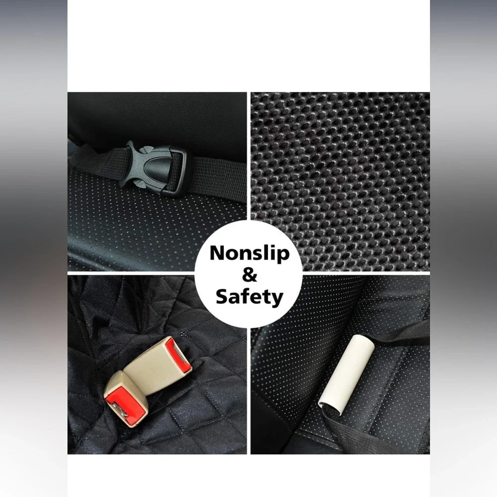 Black Quilted Dog Car Seat Cover